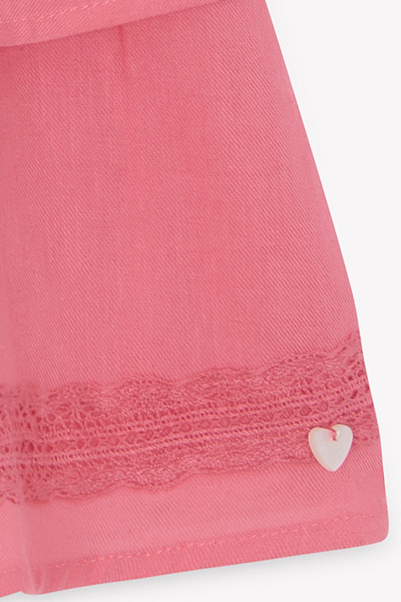 Dress - Pink peony cotton flat pleats
