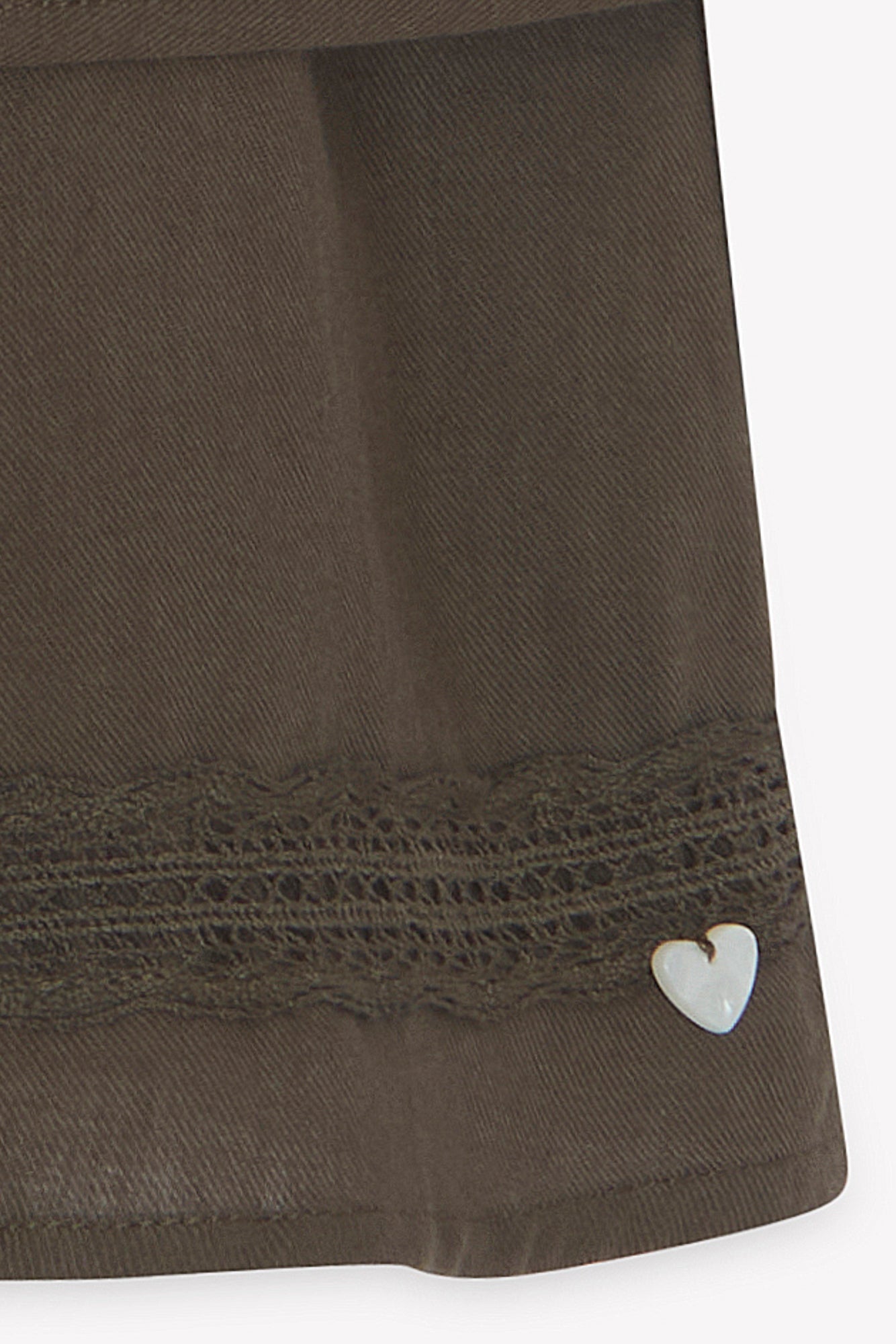 Dress - Brown cotton flat pleats