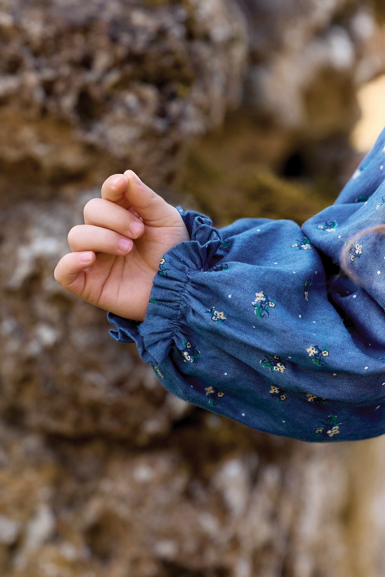 Robe - Nuage coton smocks motif à fleurs