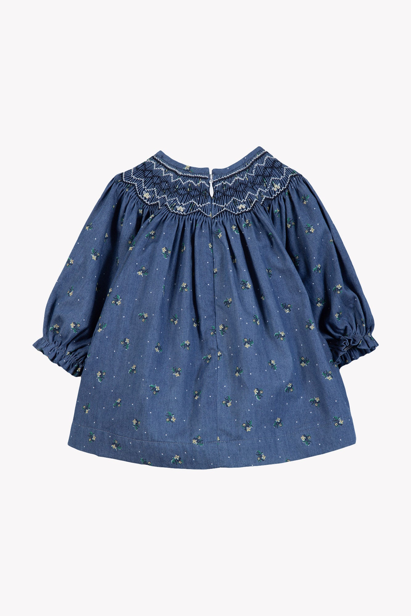 Robe - Nuage coton smocks motif à fleurs