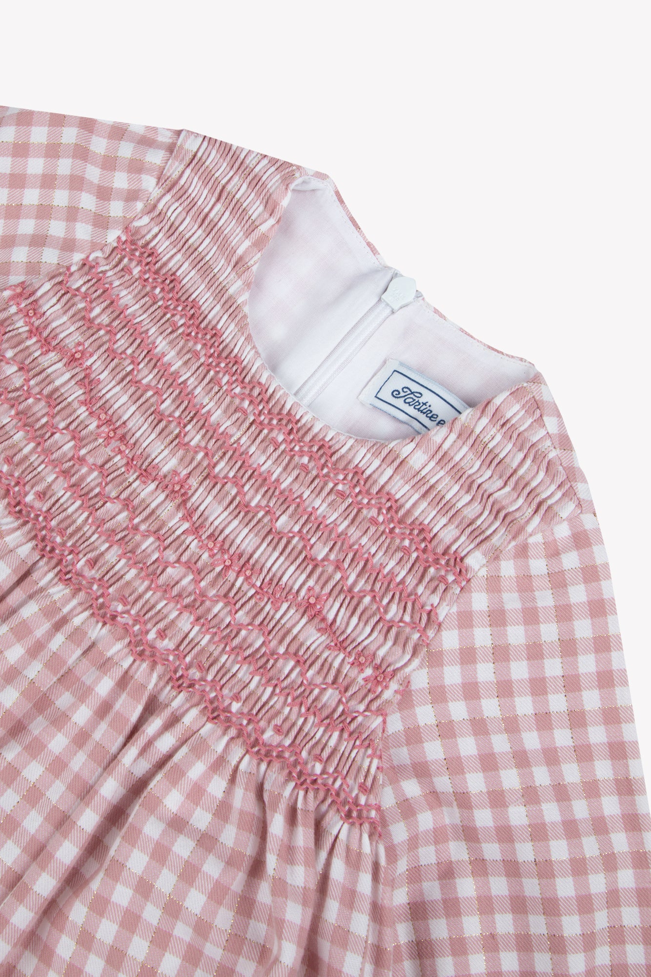 Vestido - Rubor de algodón Smocks patrón Vichy