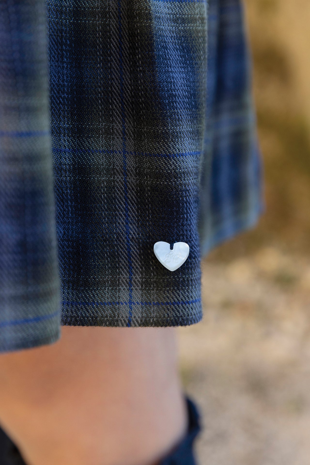 Dress - Navy cotton Check