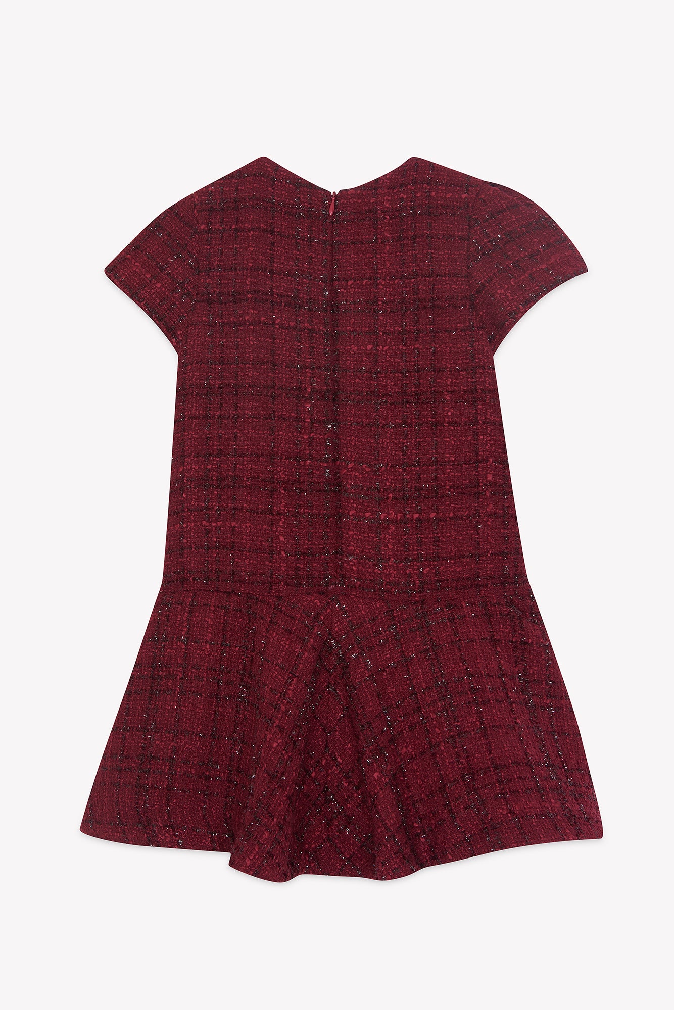 Dress - Cherry Round neck tweed