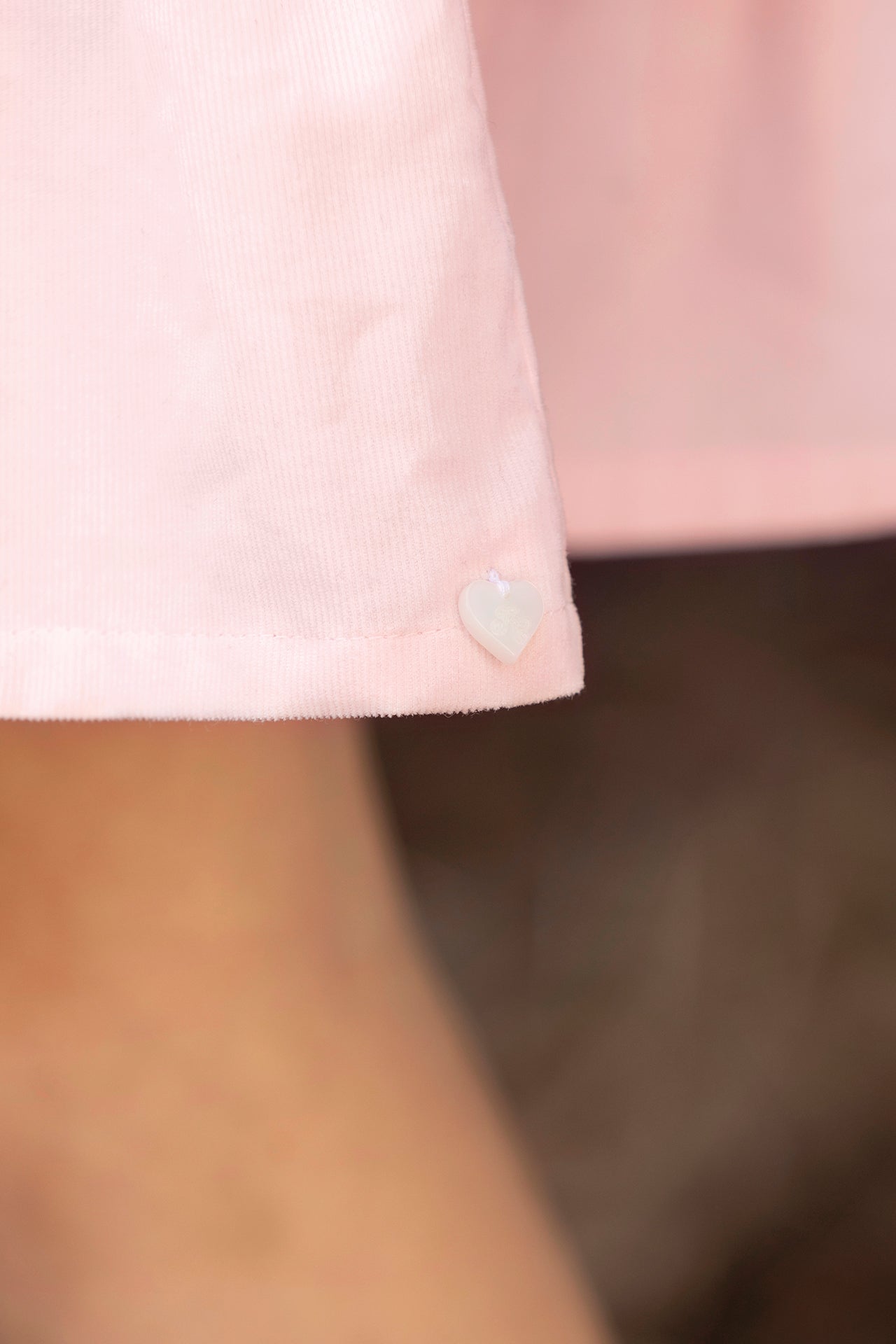 Kleid - Rose Samt Peter-Pan-Kragen
