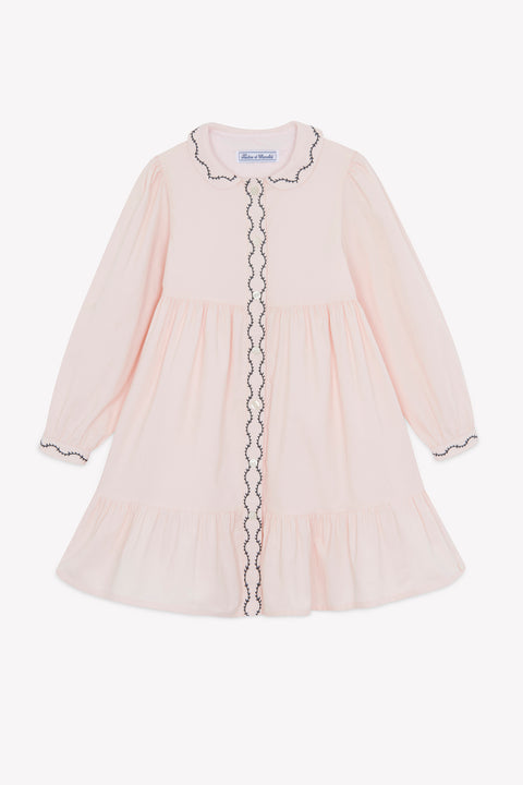 Dress - Dewy velvet peter pan collar - Image principale