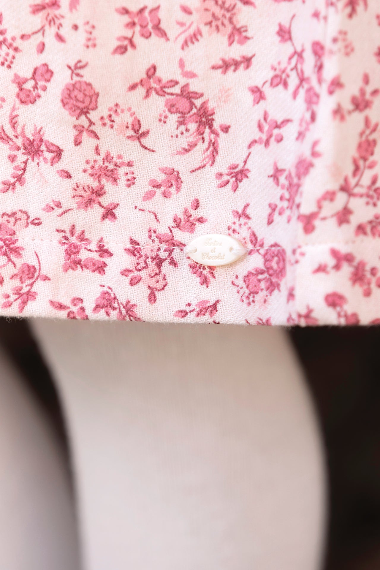 Dress - Ecru Print floral cotton