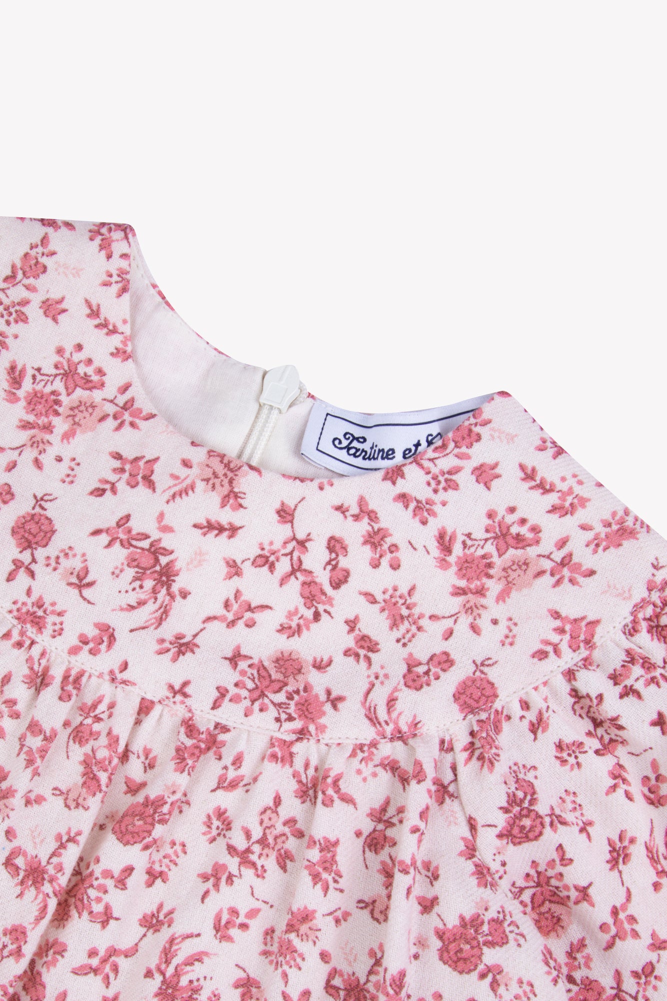 Robe - Ecru imprimé coton fleuri