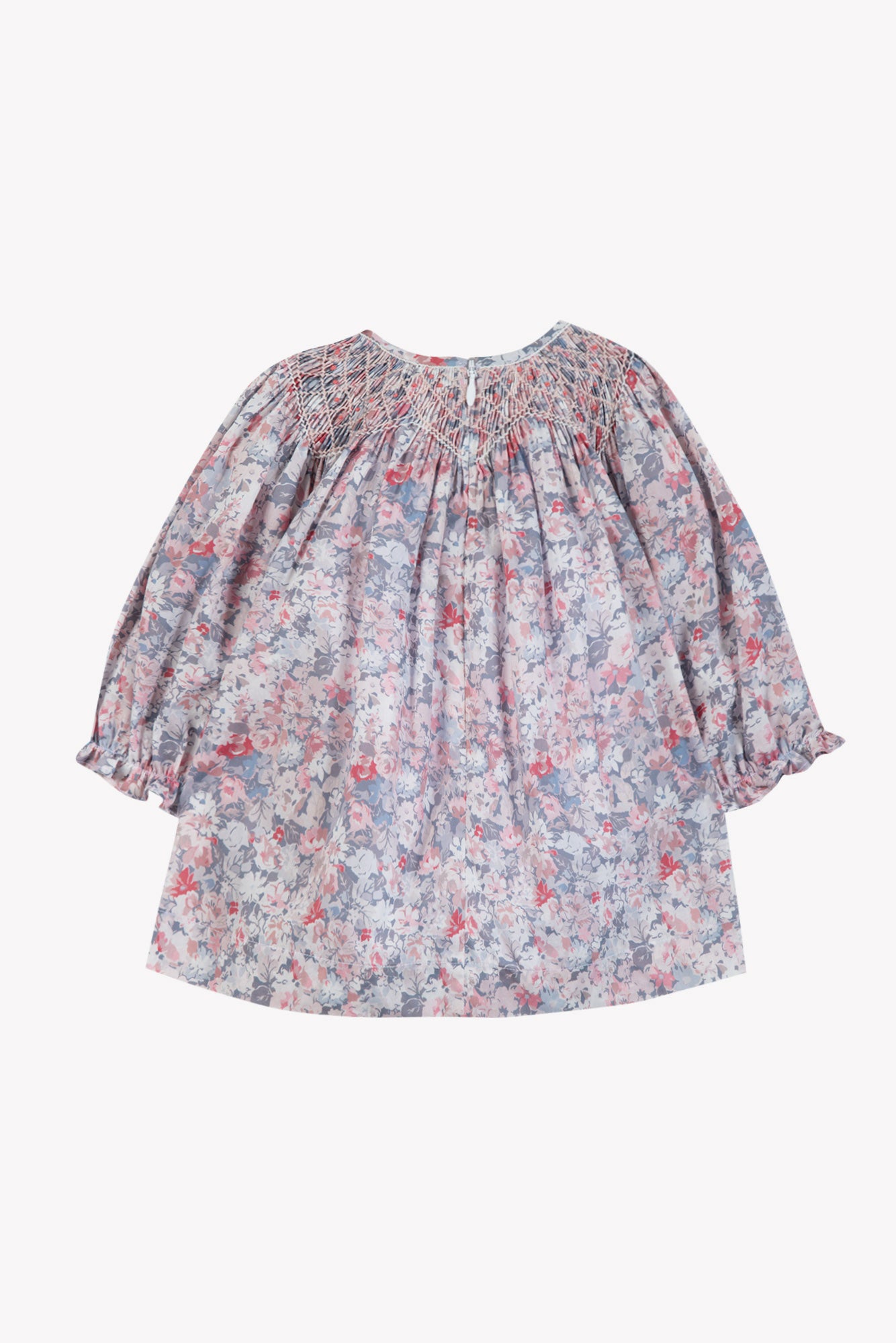 Vestido - Gris algodón medio Estampado flores