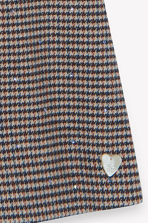 Dress - Ecru Collar Embrodery Race Puppytooth - Image principale