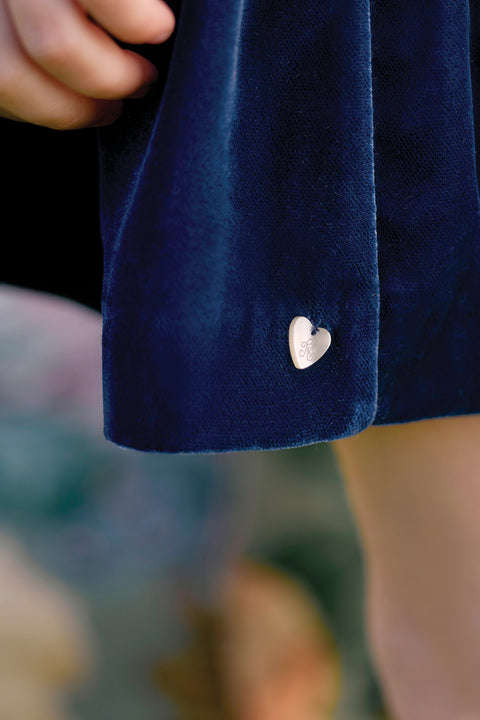 Dress - Navy Velvet Collar Race - Image principale