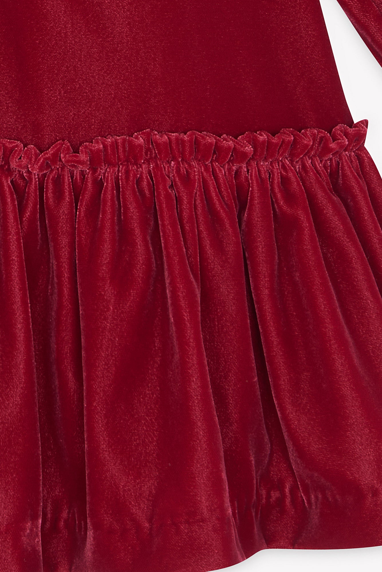 Dress - Cherry Velvet Collar Race