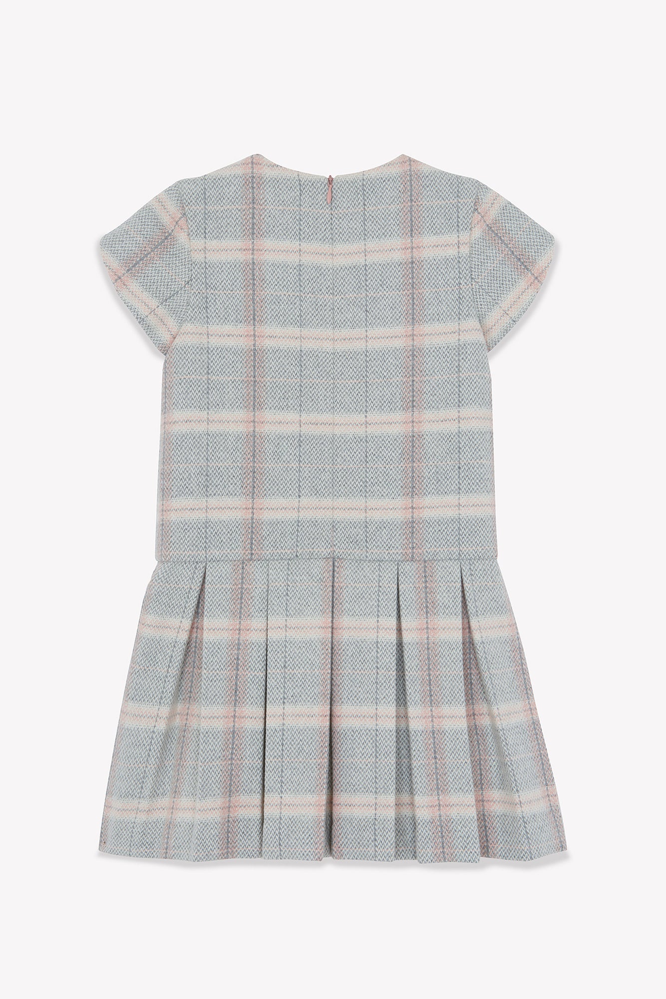 Dress - Beige medium Round neck Check