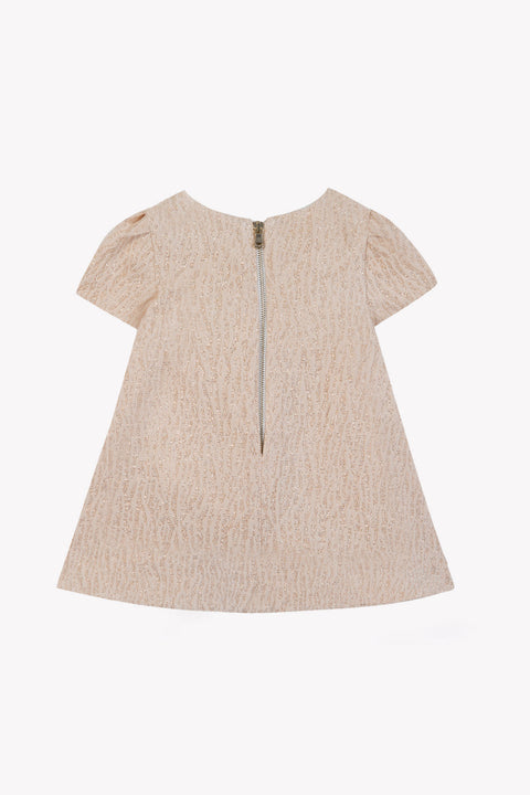 Robe - Rosée coton détails dorés - Image principale