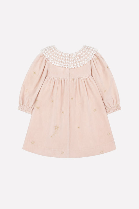 Robe - Rosée col volanté dentelle - Image principale