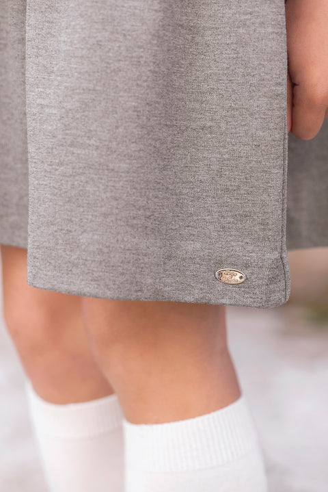 Dress - Grey heather Round neck Buttons - Image principale