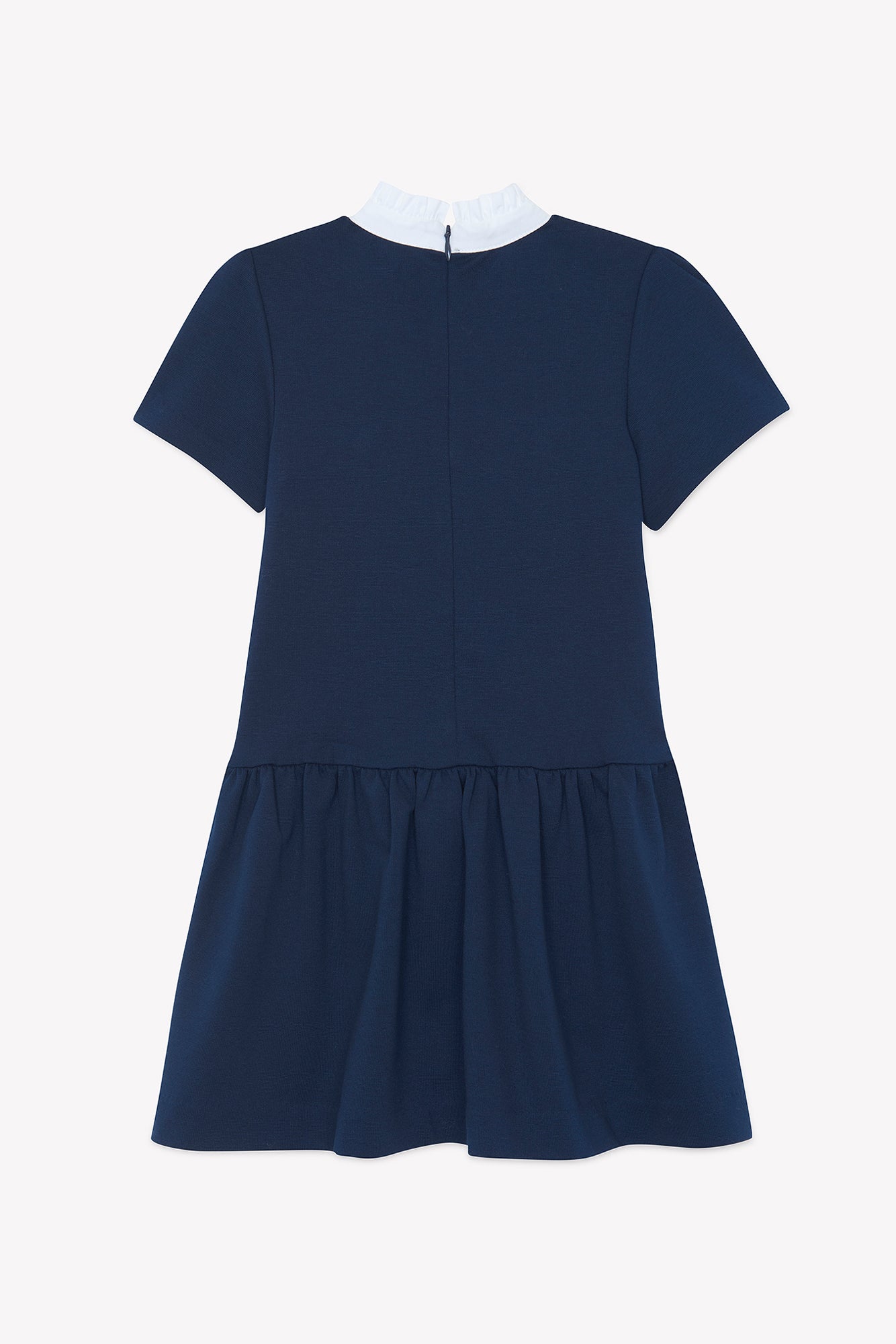 Dress - Navy Collar amount Buttons
