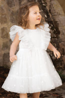 Robe - Ecru tulle plumetis