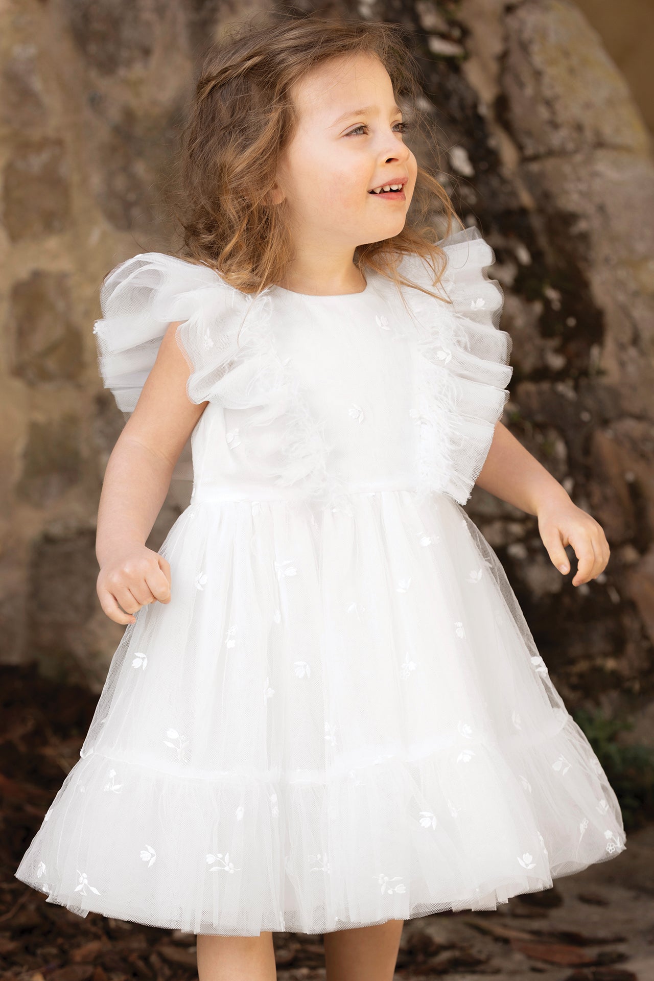 Robe - Ecru tulle plumetis