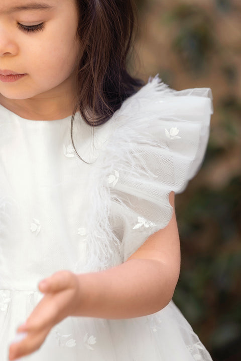 Robe - Ecru tulle plumetis - Image principale