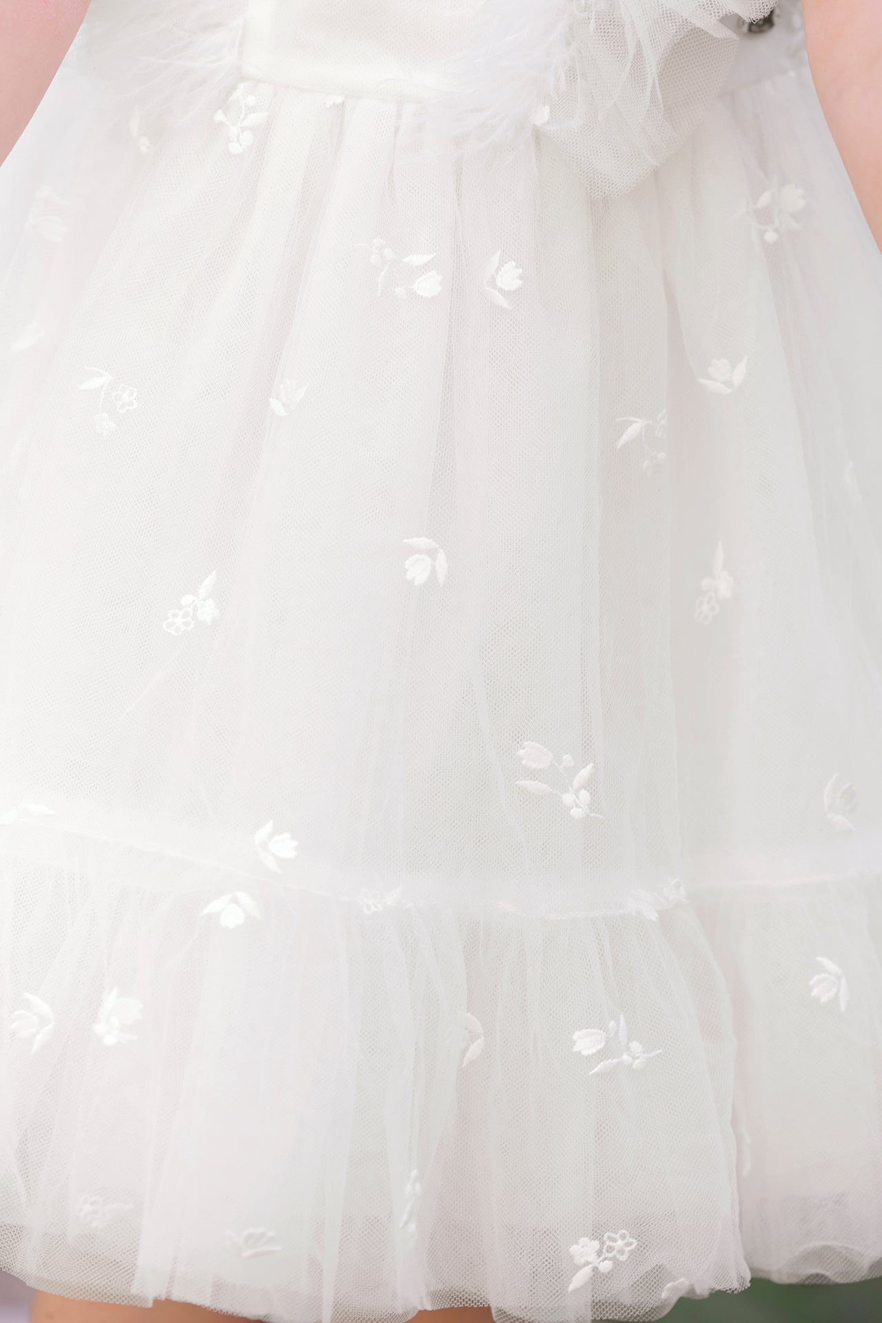 Robe - Ecru tulle plumetis