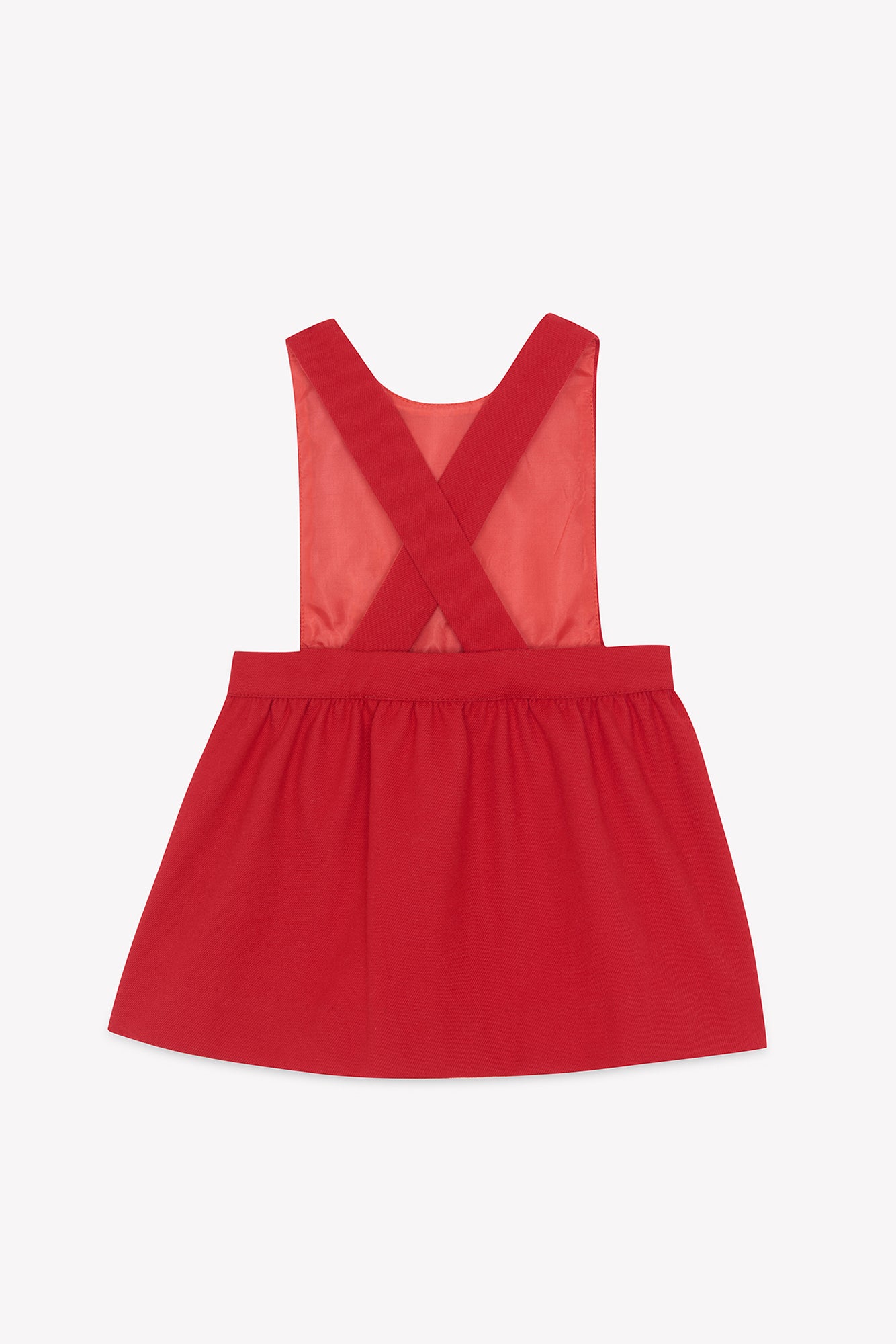 Robe - Cerise broderies fleurs