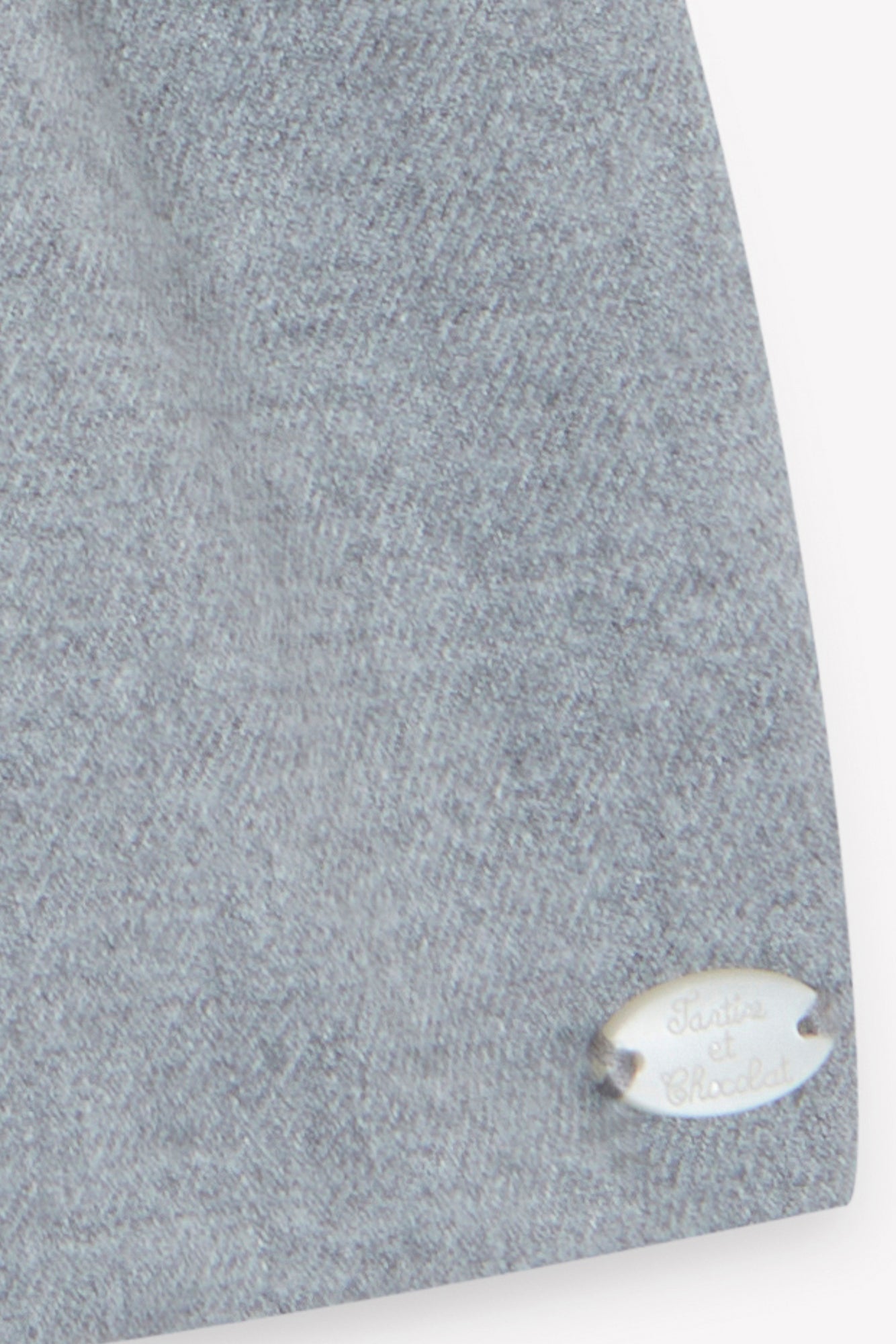 Robe - Gris moyen broderies fleurs