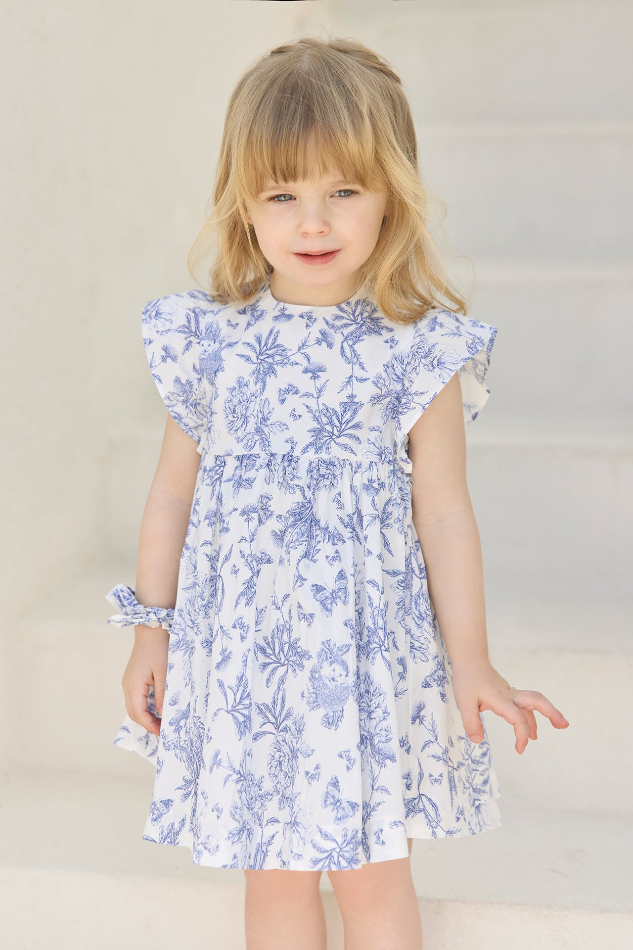 Kleid - Blau inspirierende bedruckte Baumwolle toile de jouy
