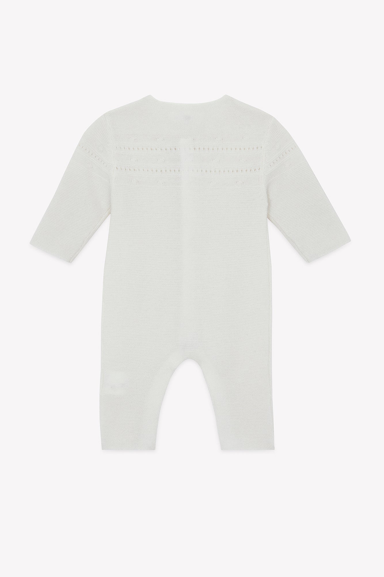 Combinaison longue - Ecru laine col rond