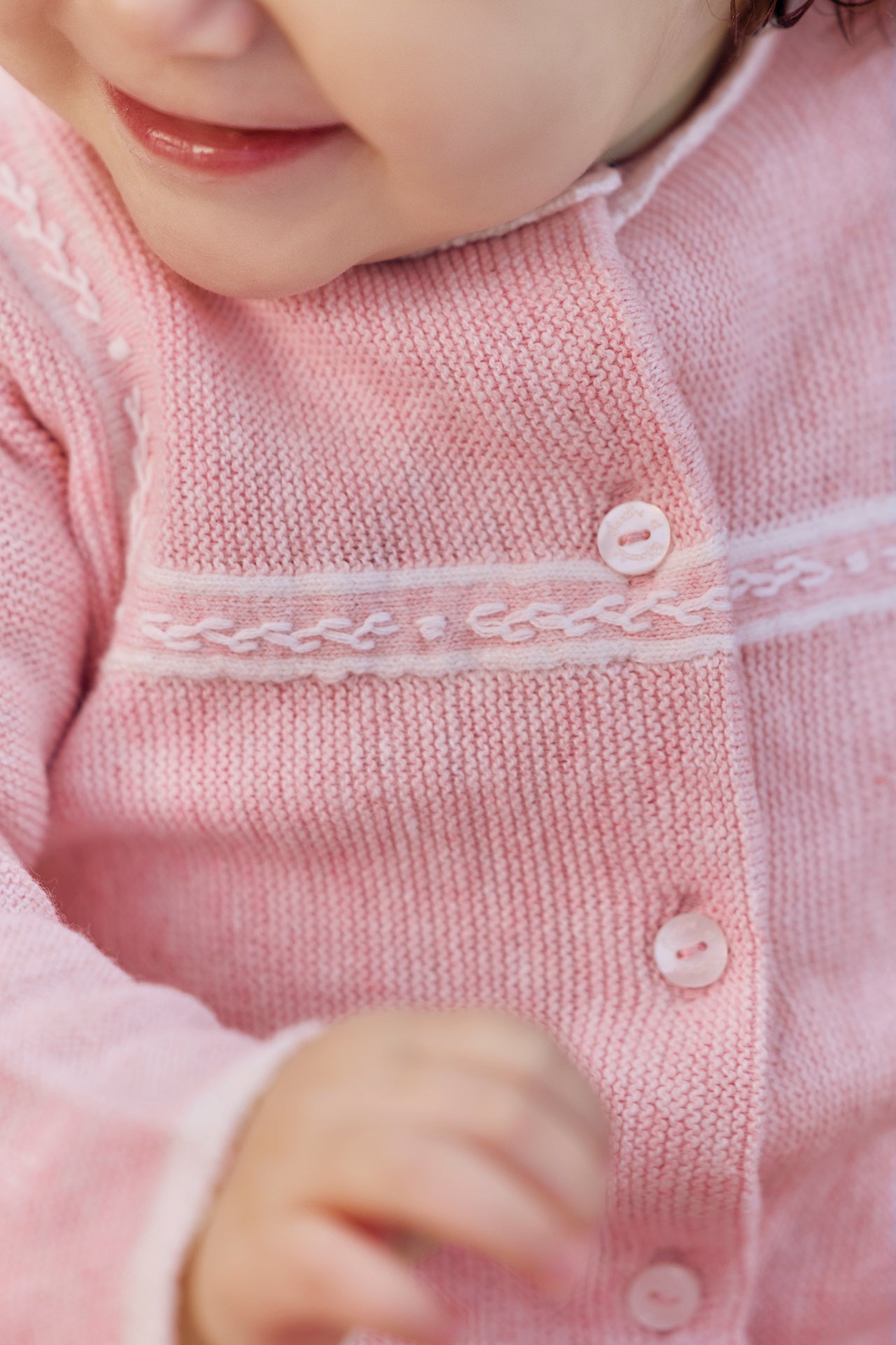 Combinaison longue - Vieux rose coton col rond