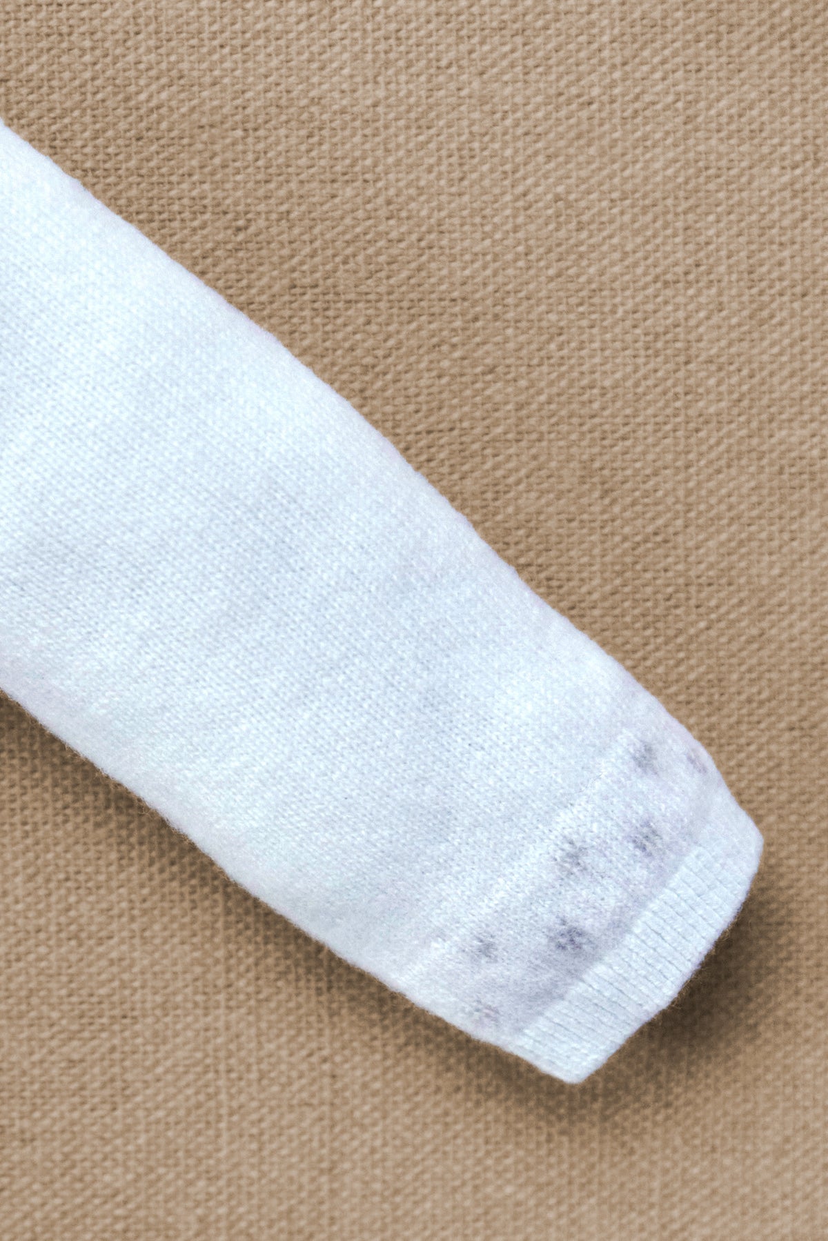 Combinaison longue - Bleu ciel laine col rond broderie