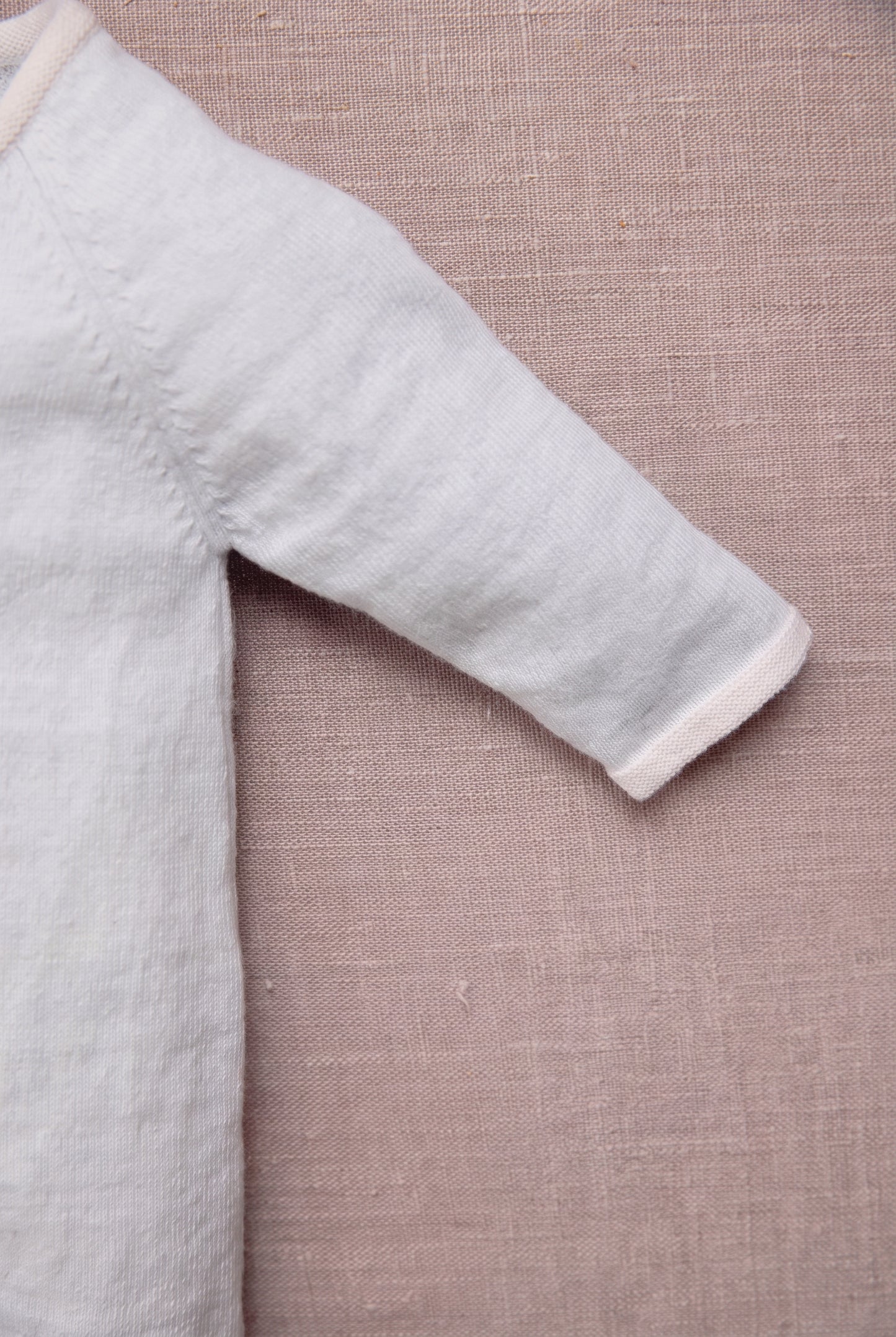Combinaison longue - Bleu ciel coton broderie
