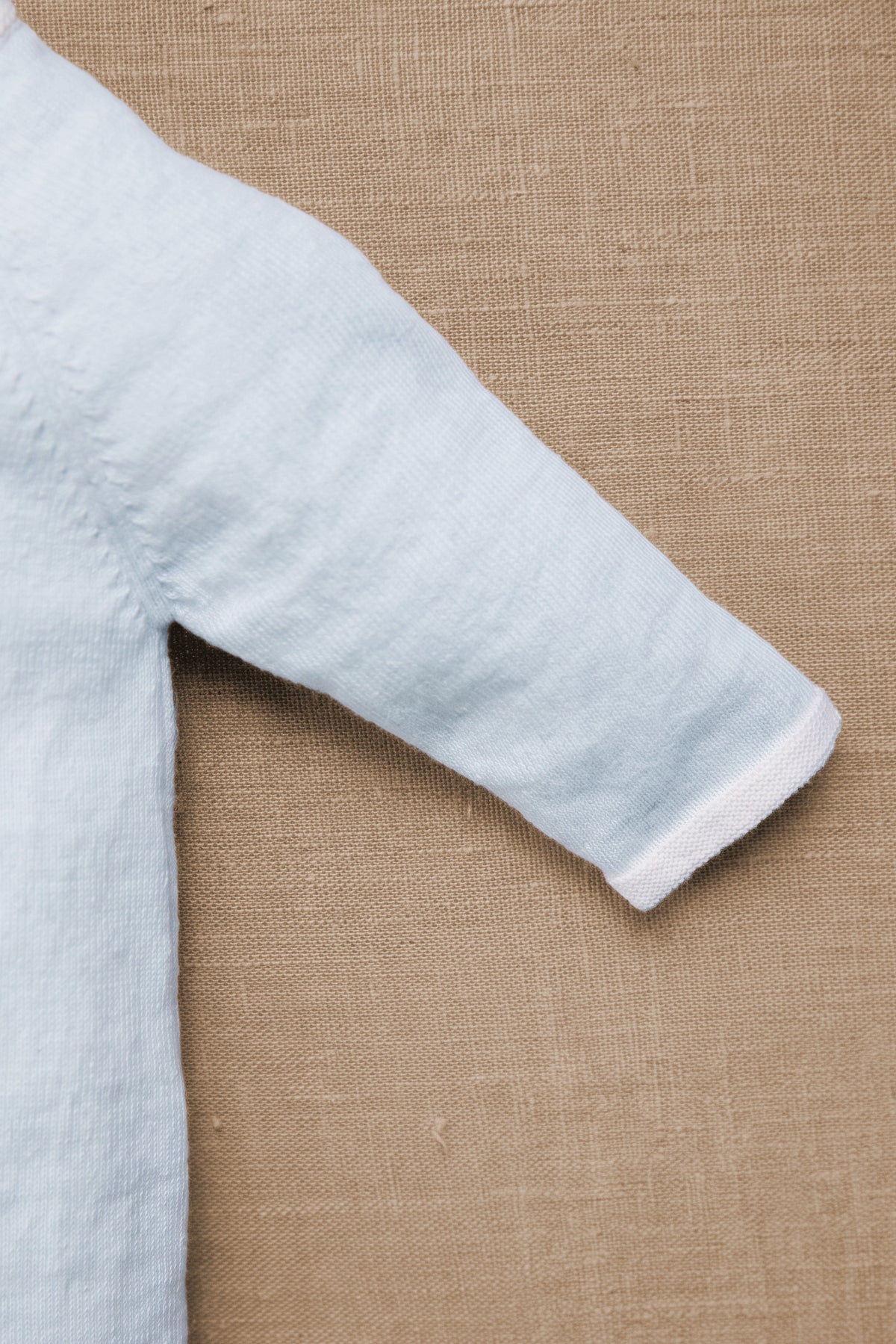 Combinaison longue - Bleu ciel coton broderie