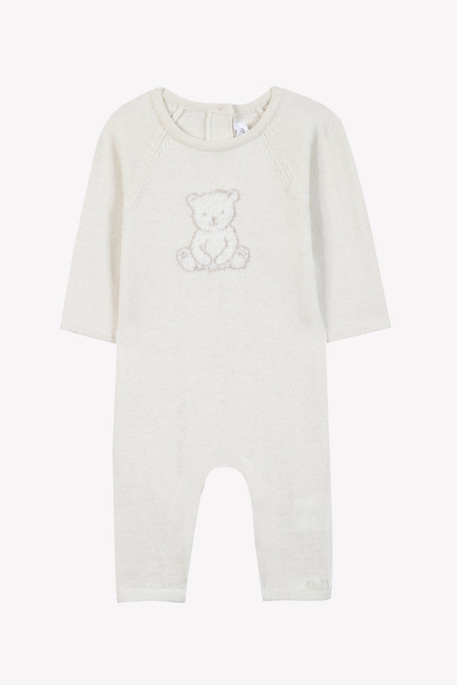 Combinaison longue - Ecru coton broderie - Image principale