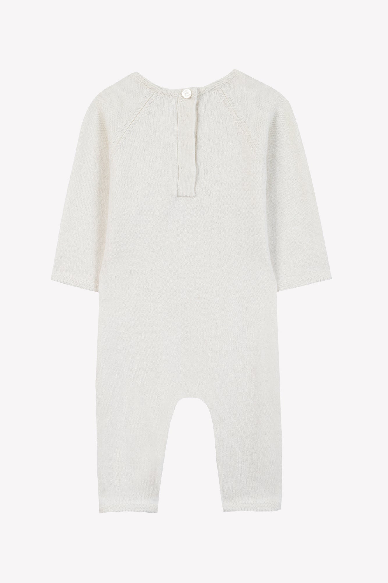 Combinaison longue - Ecru coton broderie