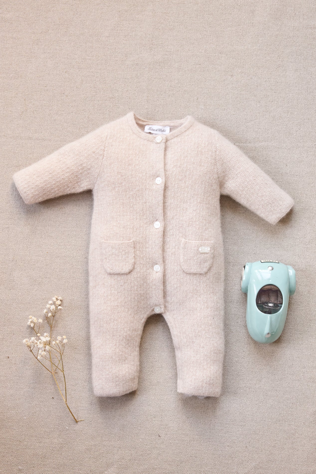 Completo lungo - Beige erica Cashmere Colletto Girocollo