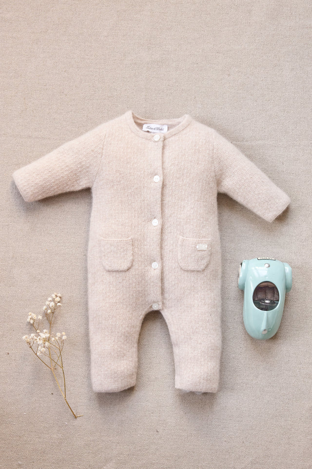 Completo lungo - Beige erica Cashmere Colletto Girocollo - Image principale