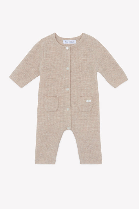 Completo lungo - Beige erica Cashmere Colletto Girocollo - Image principale