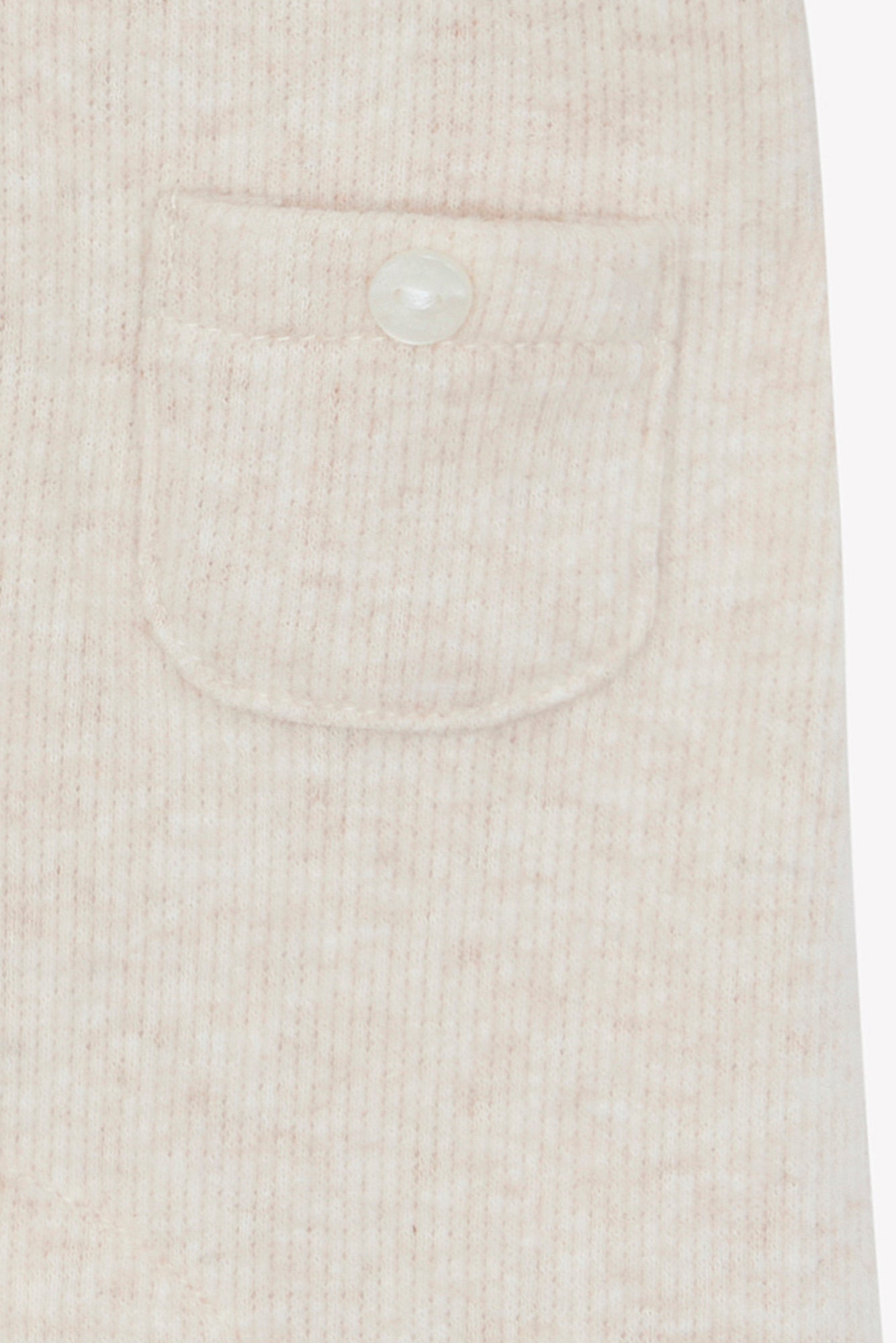 Combinaison longue - Beige chiné coton col Claudine