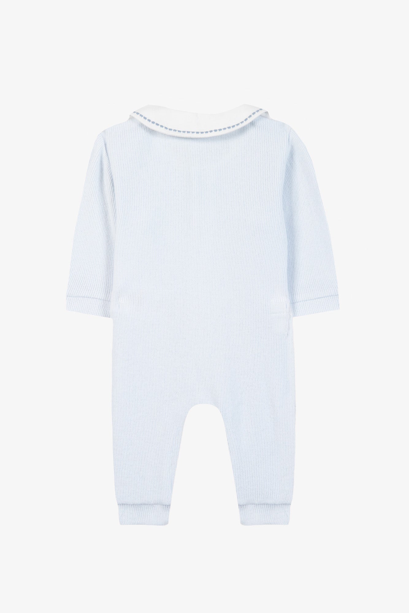 Combinaison longue - Bleu ciel coton col Claudine