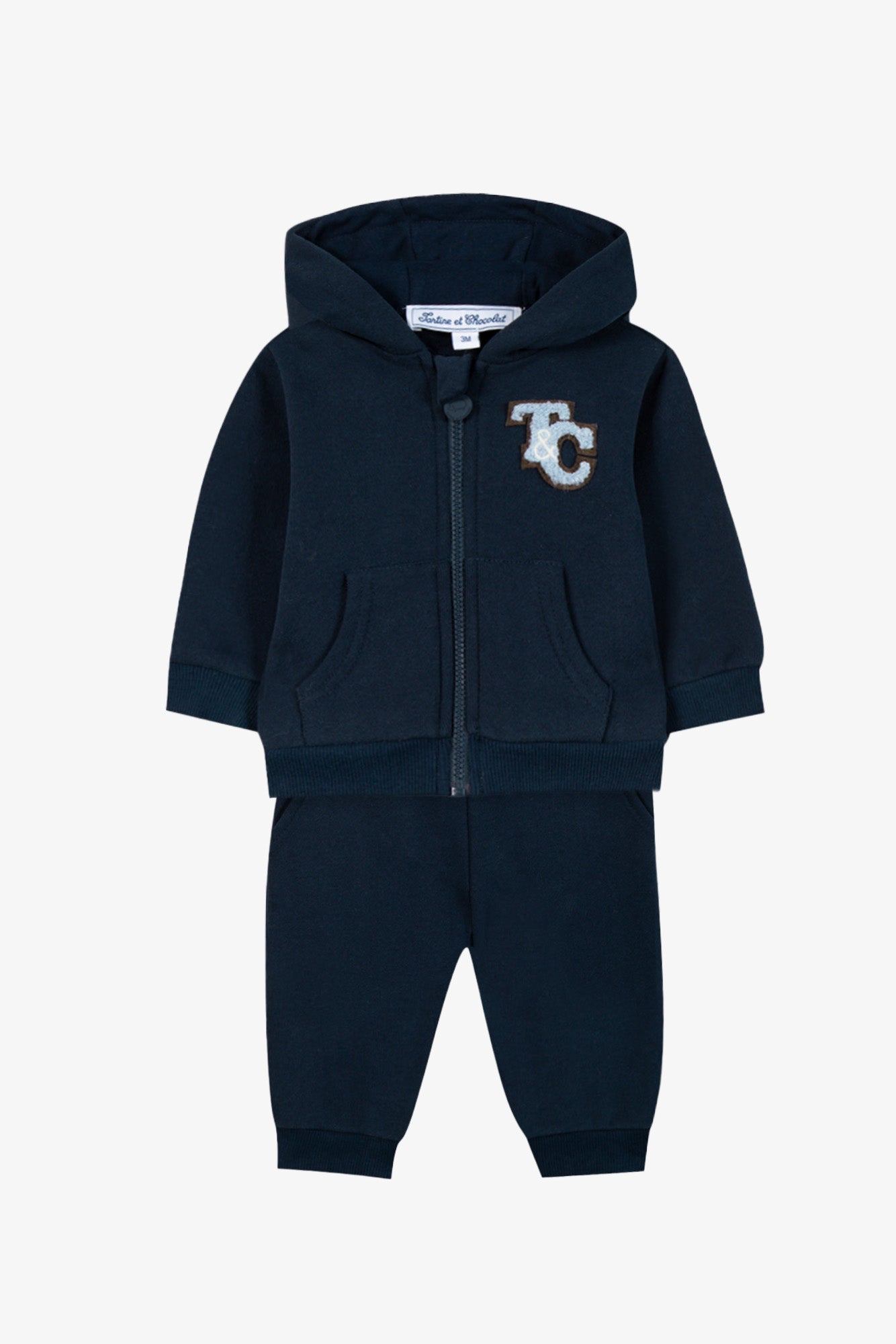 Conjunto Jogging - Azul marino algodón a Capucha