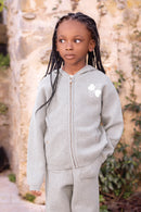Ensemble de jogging - Gris moyen coton laine capuche