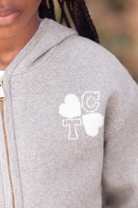 Ensemble de jogging - Gris moyen coton laine capuche - Image principale