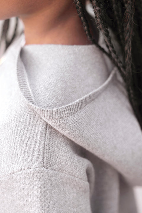Ensemble de jogging - Gris moyen coton laine capuche - Image principale