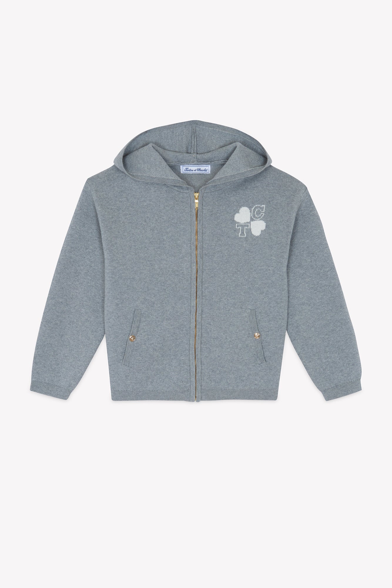 Ensemble de jogging - Gris moyen coton laine capuche