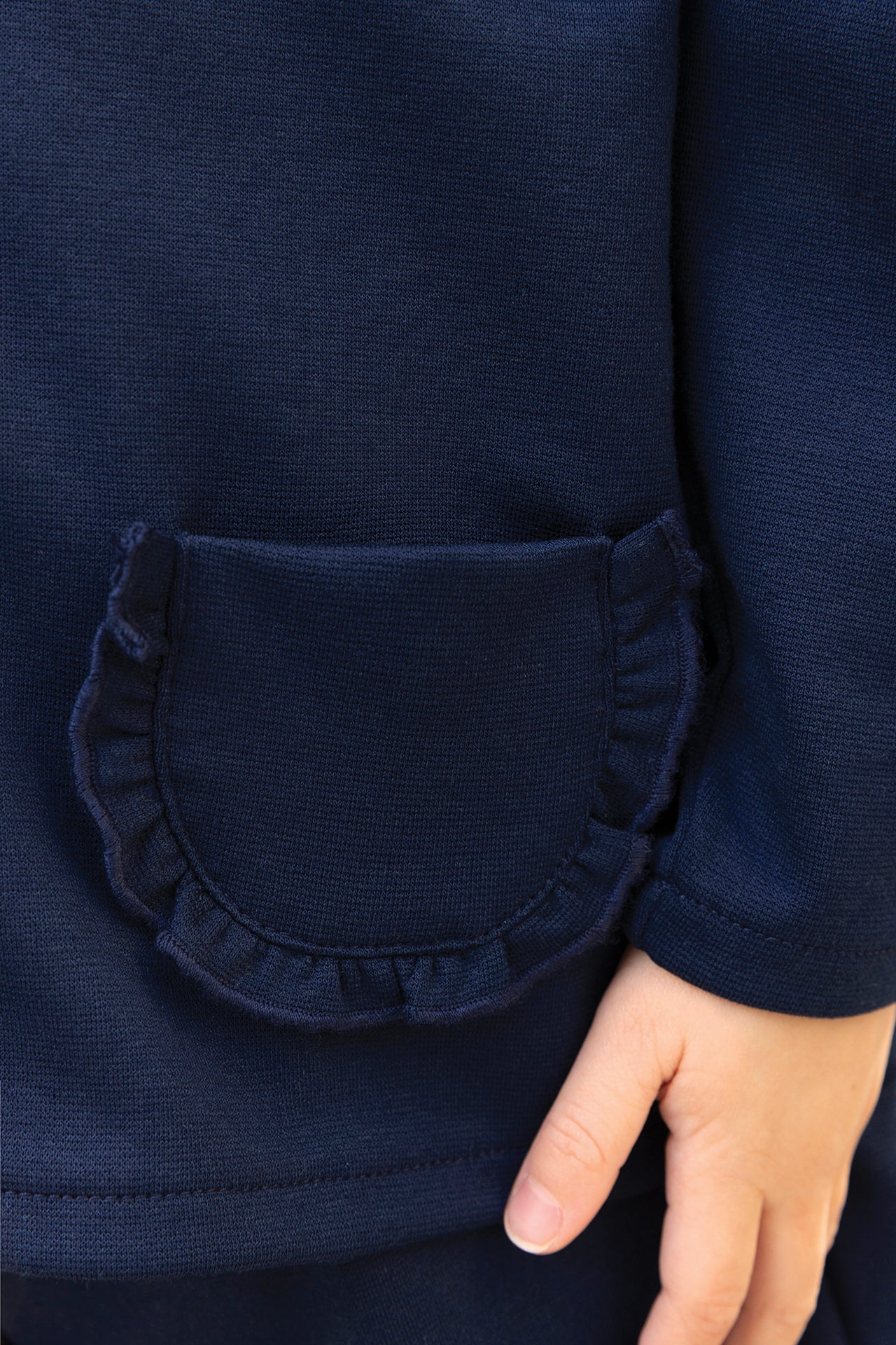 Ensemble Jogging -  Marine festonné