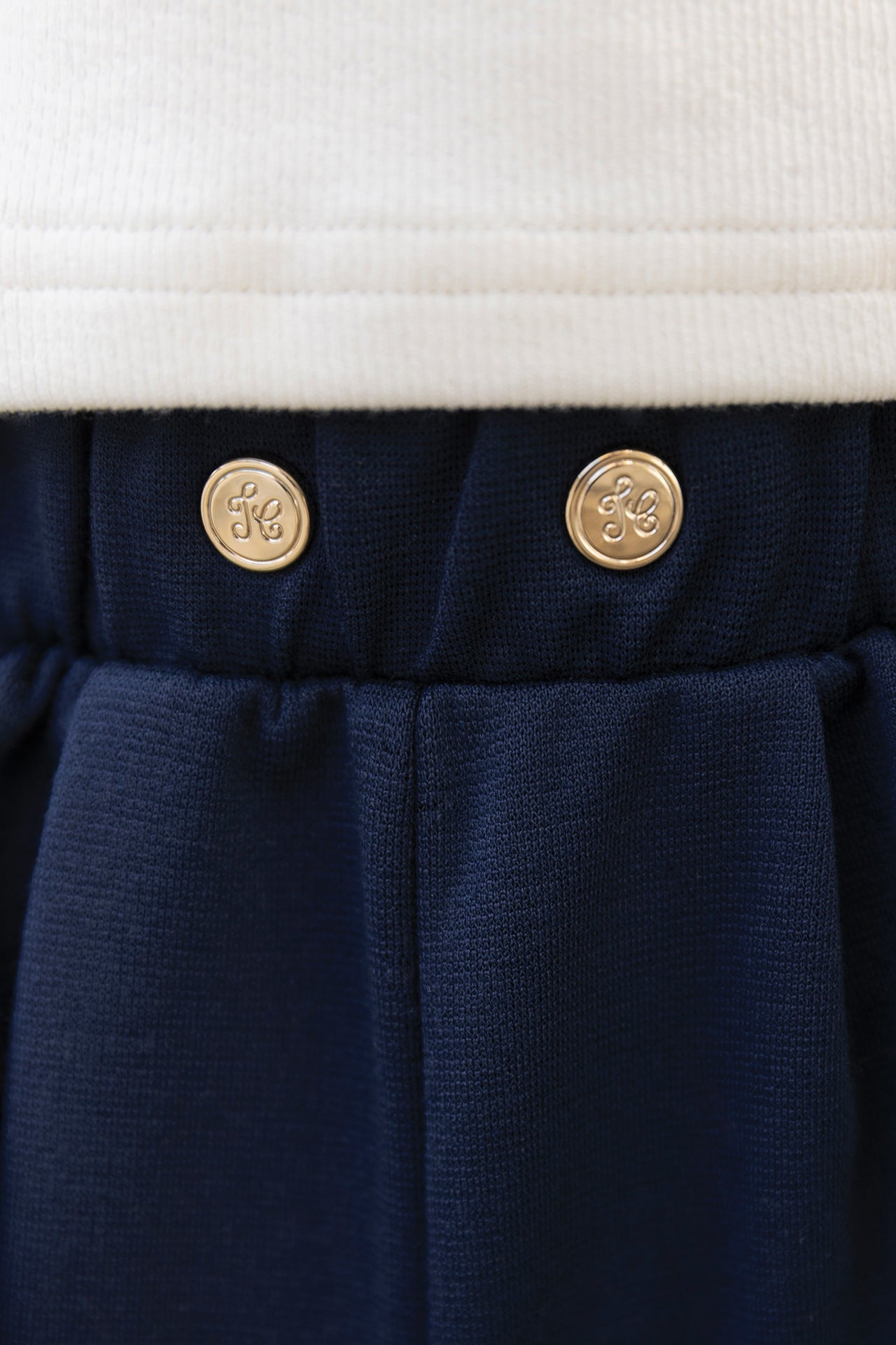Ensemble Jogging -  Marine festonné