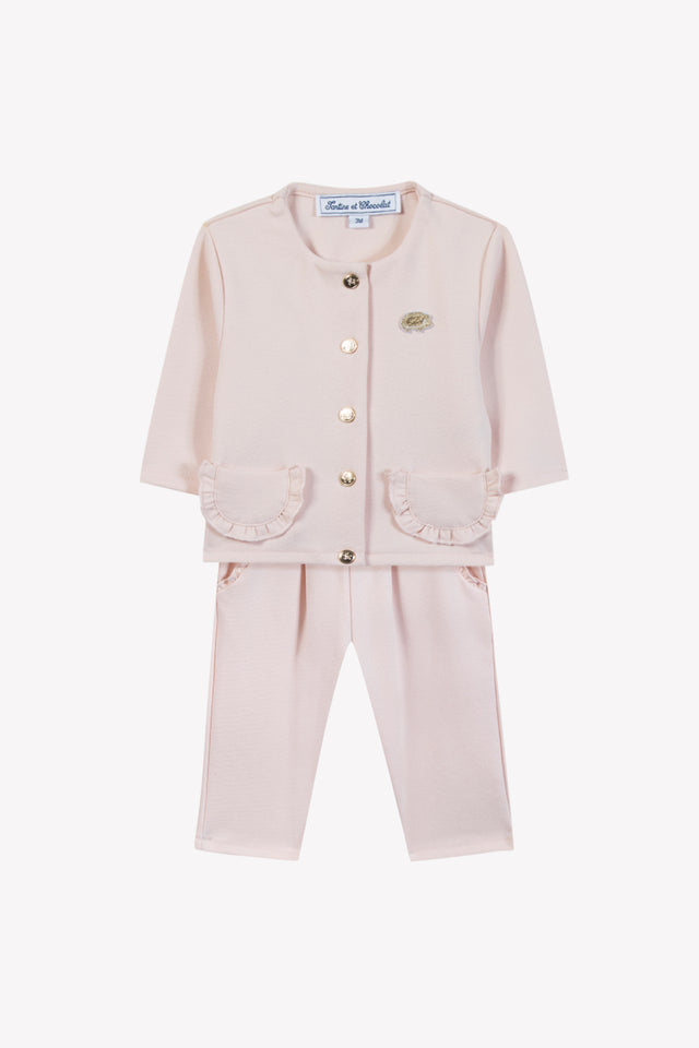 Ensemble Jogging - Rose pâle festonné - Image principale