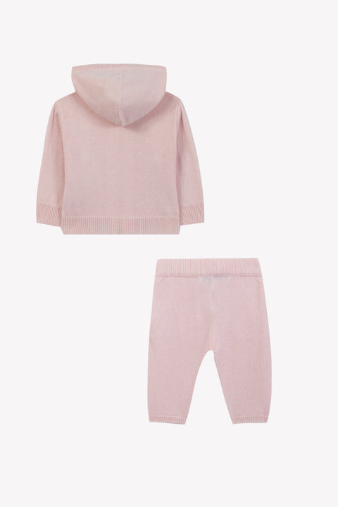 Ensemble Jogging  - Rosée laine cachemire broderie - Image principale
