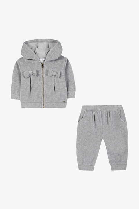 Outfit Jogginganzug - Grau Heidekraut Samt Knoten - Image principale