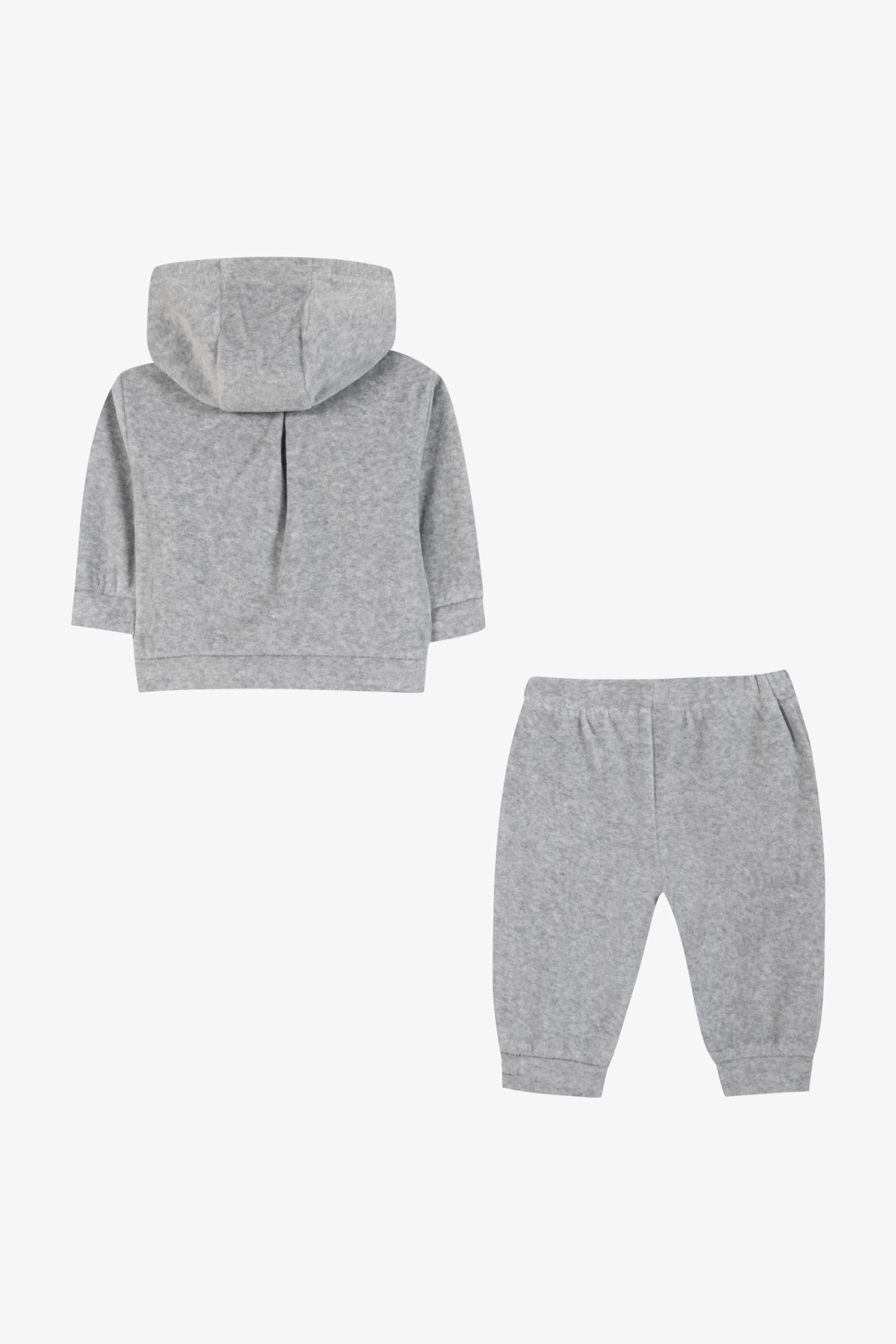 Ensemble Jogging - Gris chiné velours nœuds